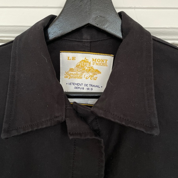 Le Mont Saint Michel Genuine Work Jacket in Black - Picture 2 of 3